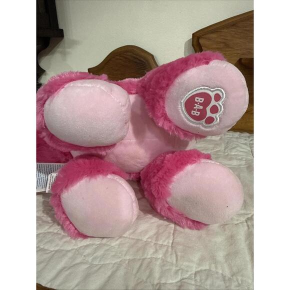Build A Bear Workshop Pink Purple Polka Dot Dinosaur Plush Stuffed Animal W/ Tag - Picture 6 of 6
